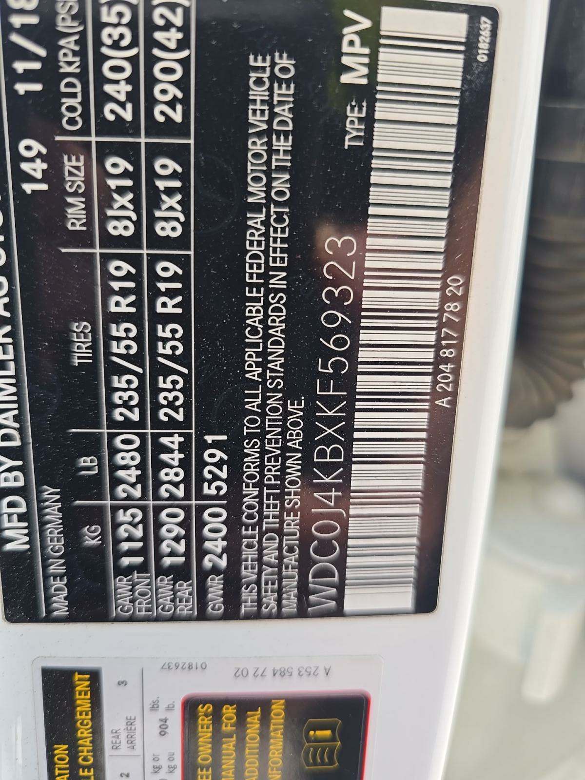 2019 Mercedes-Benz GLC GLC 300 AWD