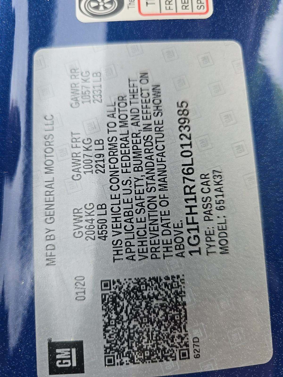 2020 Chevrolet Camaro 2SS RWD