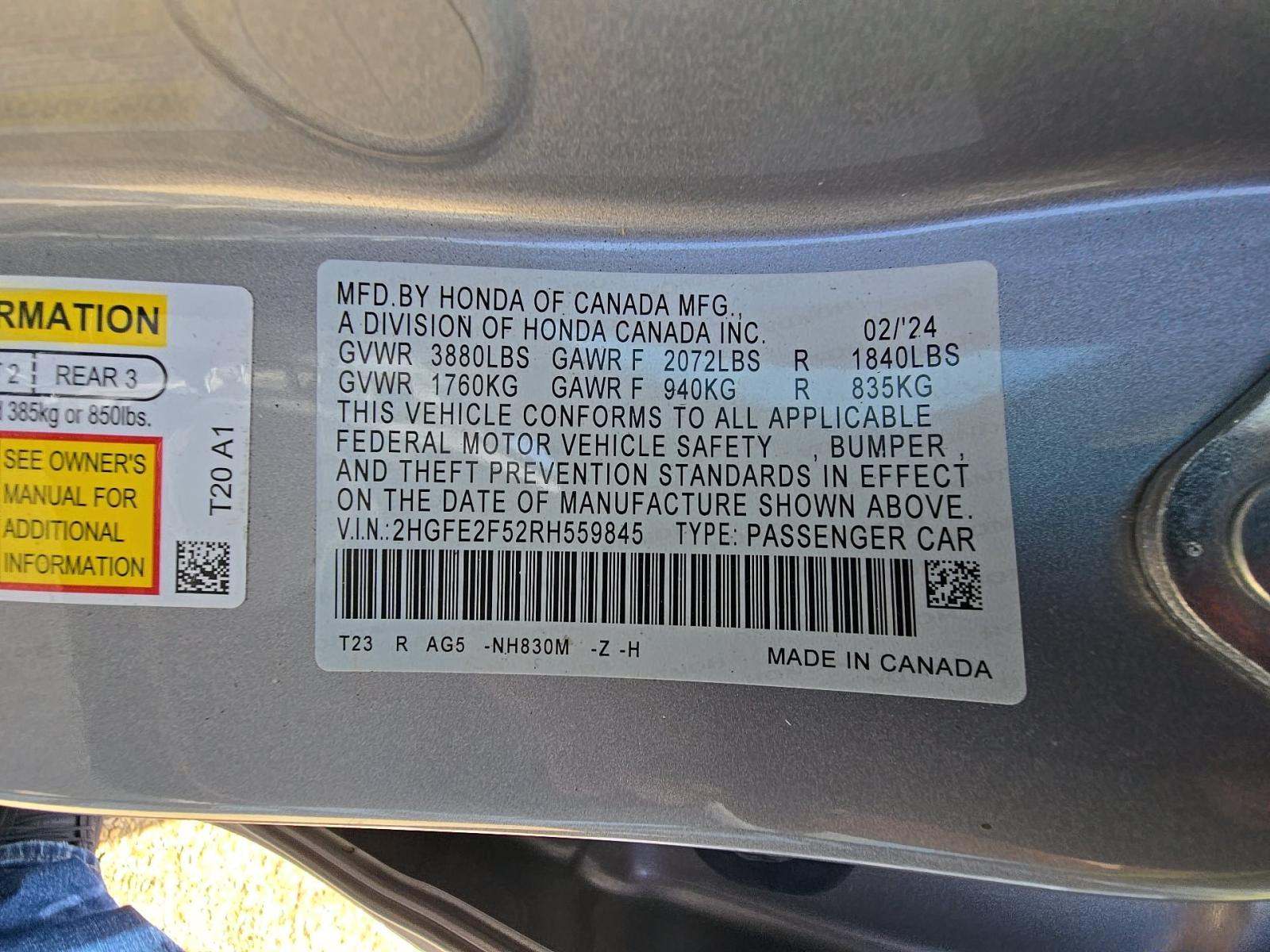 2024 Honda Civic Sport FWD