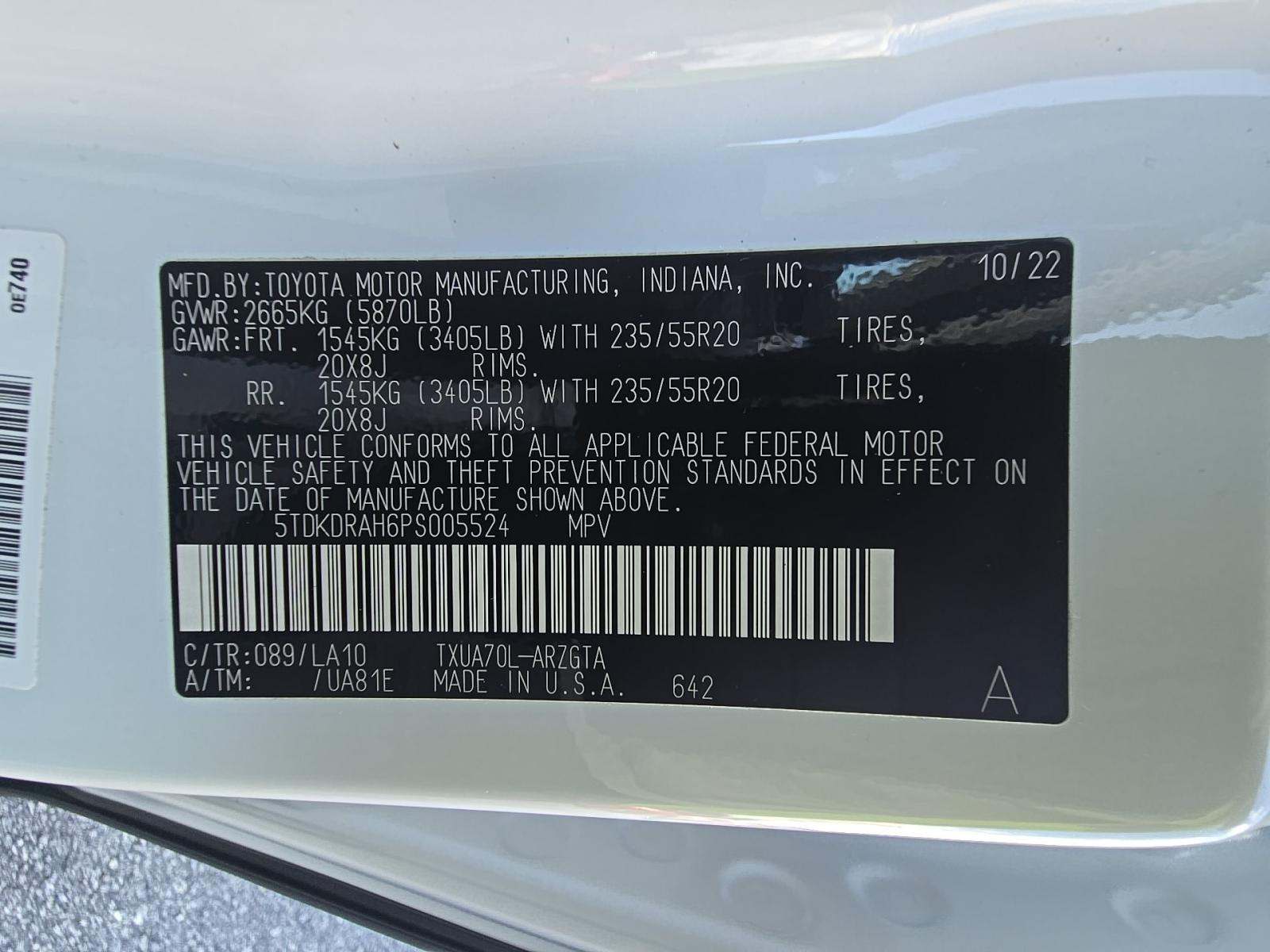 2023 Toyota Highlander Platinum FWD