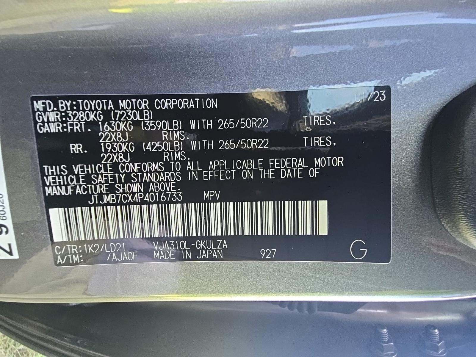 2023 Lexus LX LX 600 F SPORT AWD