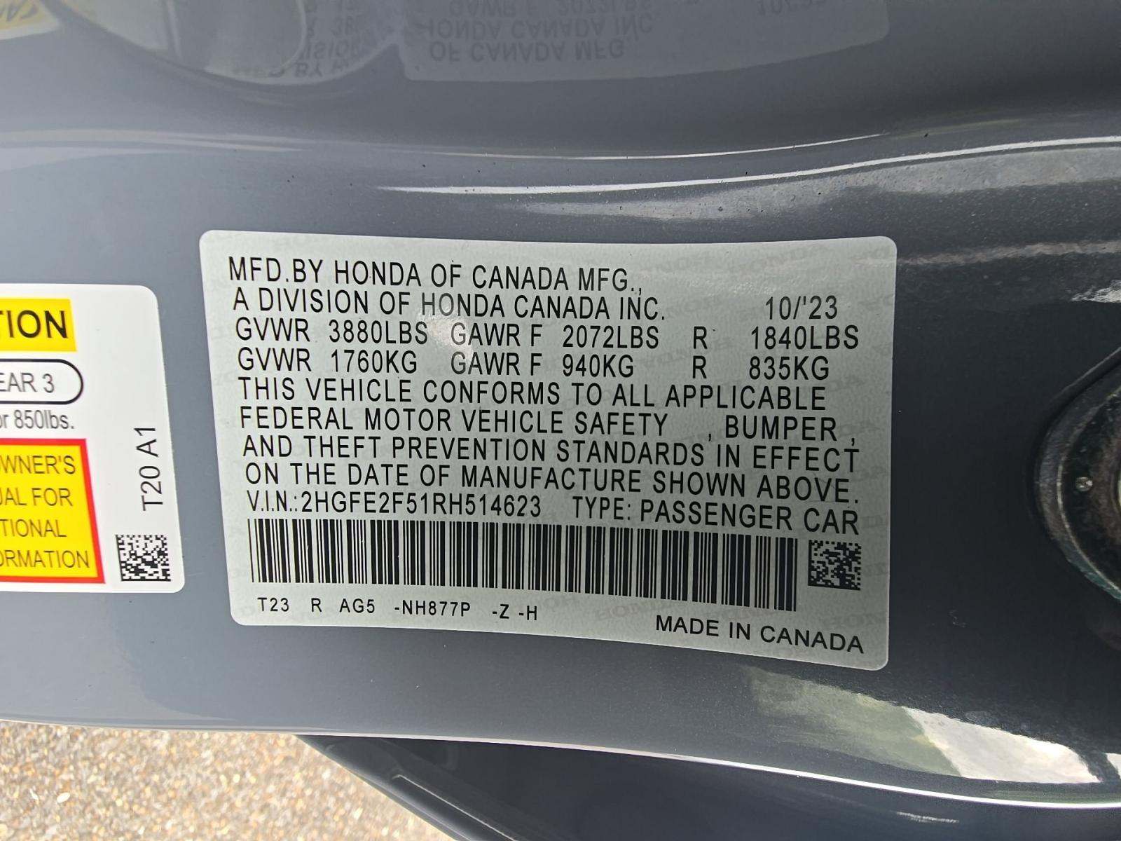 2024 Honda Civic Sport FWD