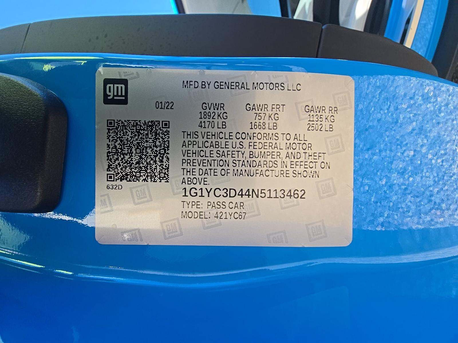 2022 Chevrolet Corvette Stingray RWD