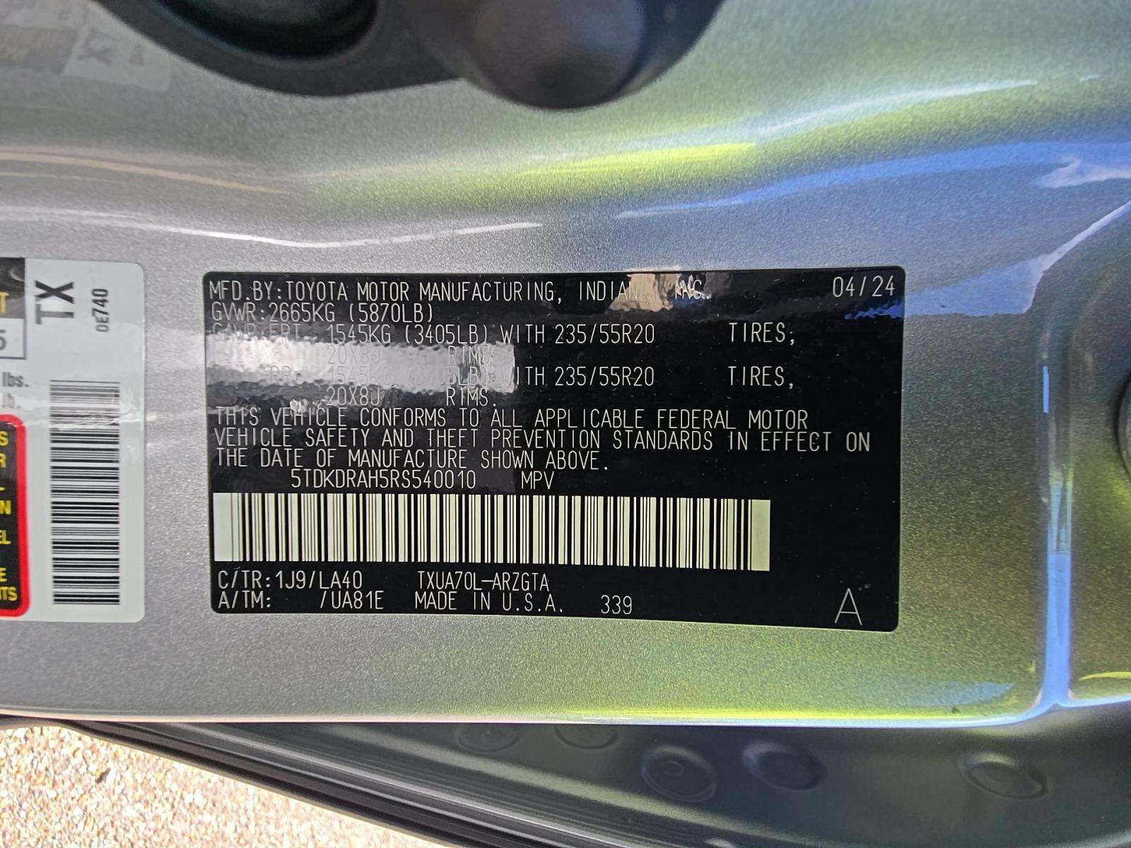 2024 Toyota Highlander Platinum FWD