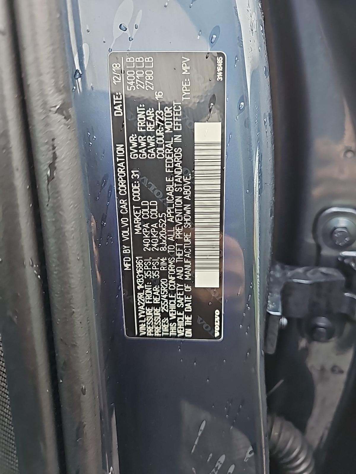 2019 Volvo XC60 T6 Inscription AWD