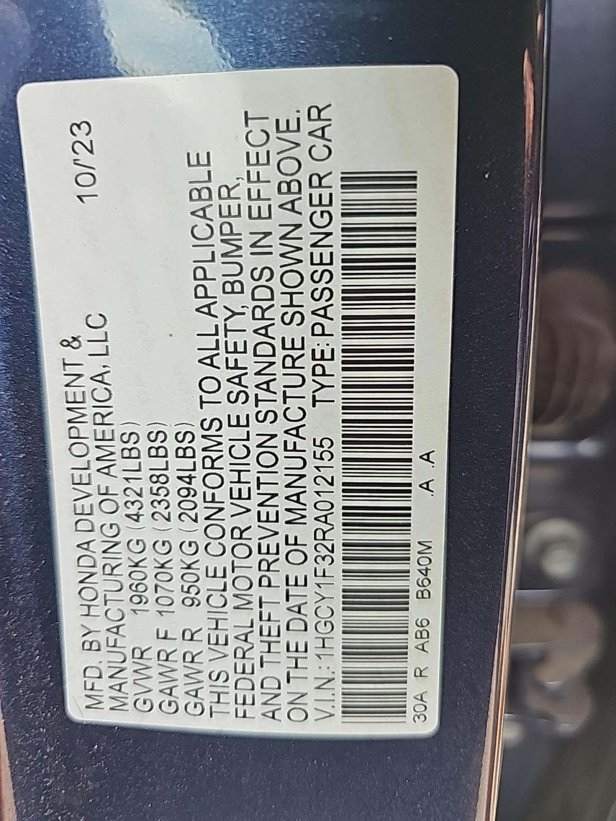 2024 Honda Accord EX FWD