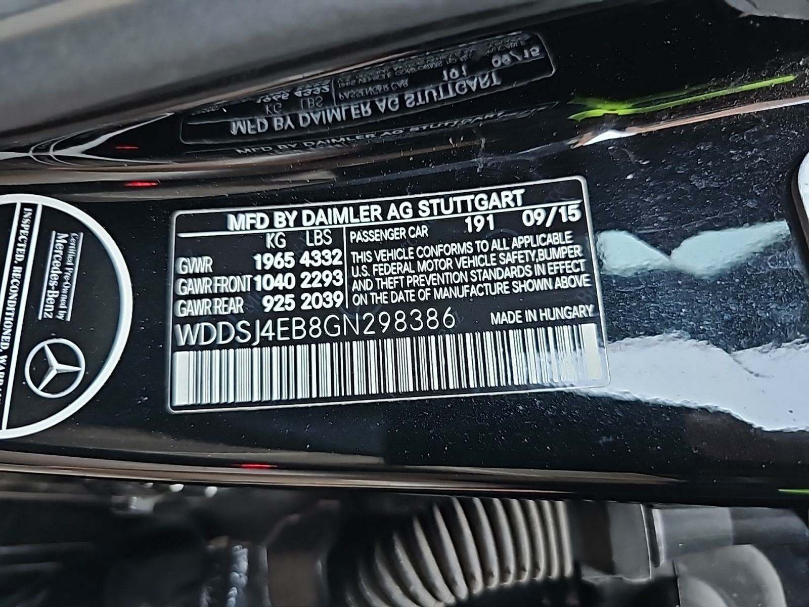 2016 Mercedes-Benz CLA CLA 250 FWD