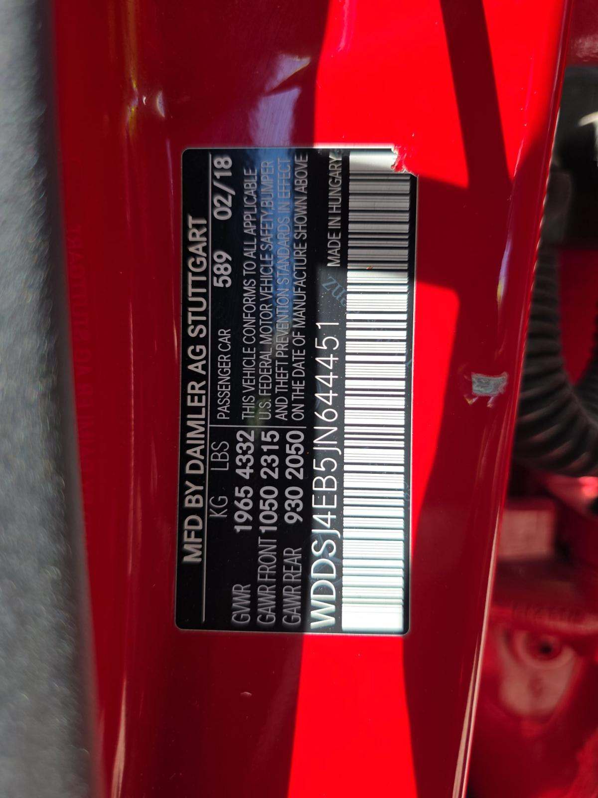 2018 Mercedes-Benz CLA CLA 250 FWD