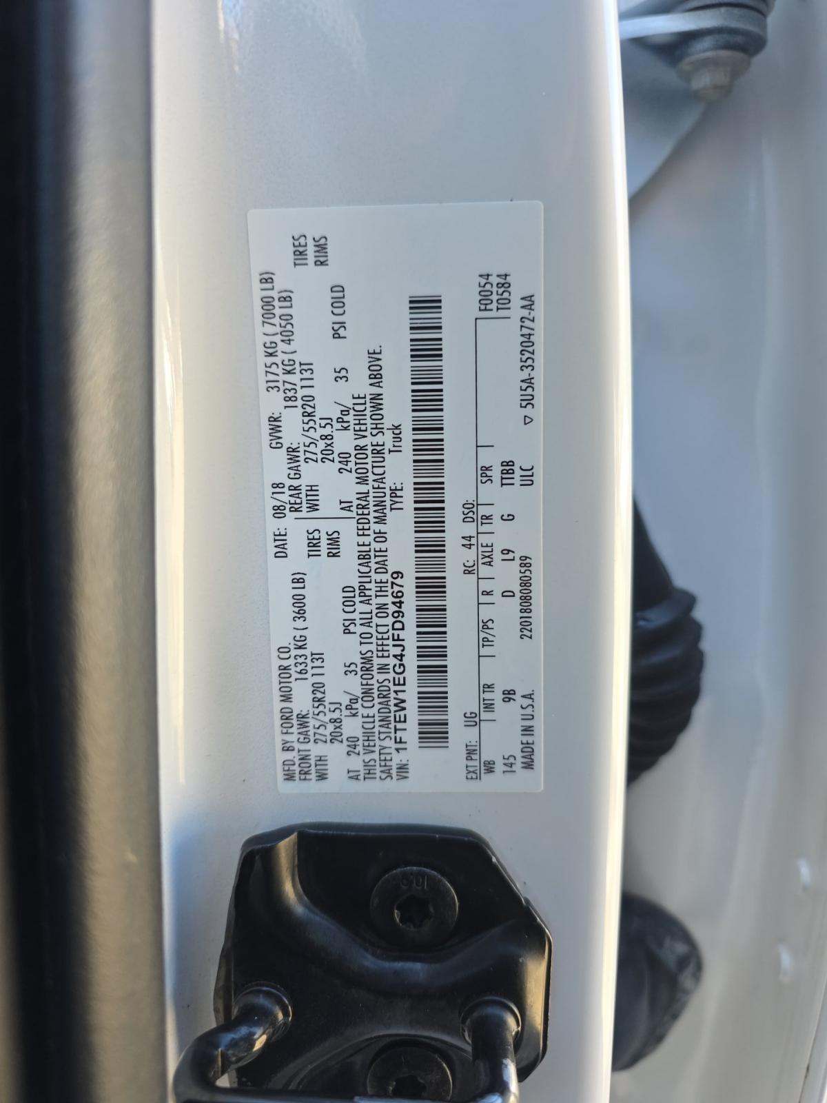 2018 Ford F-150 Platinum AWD