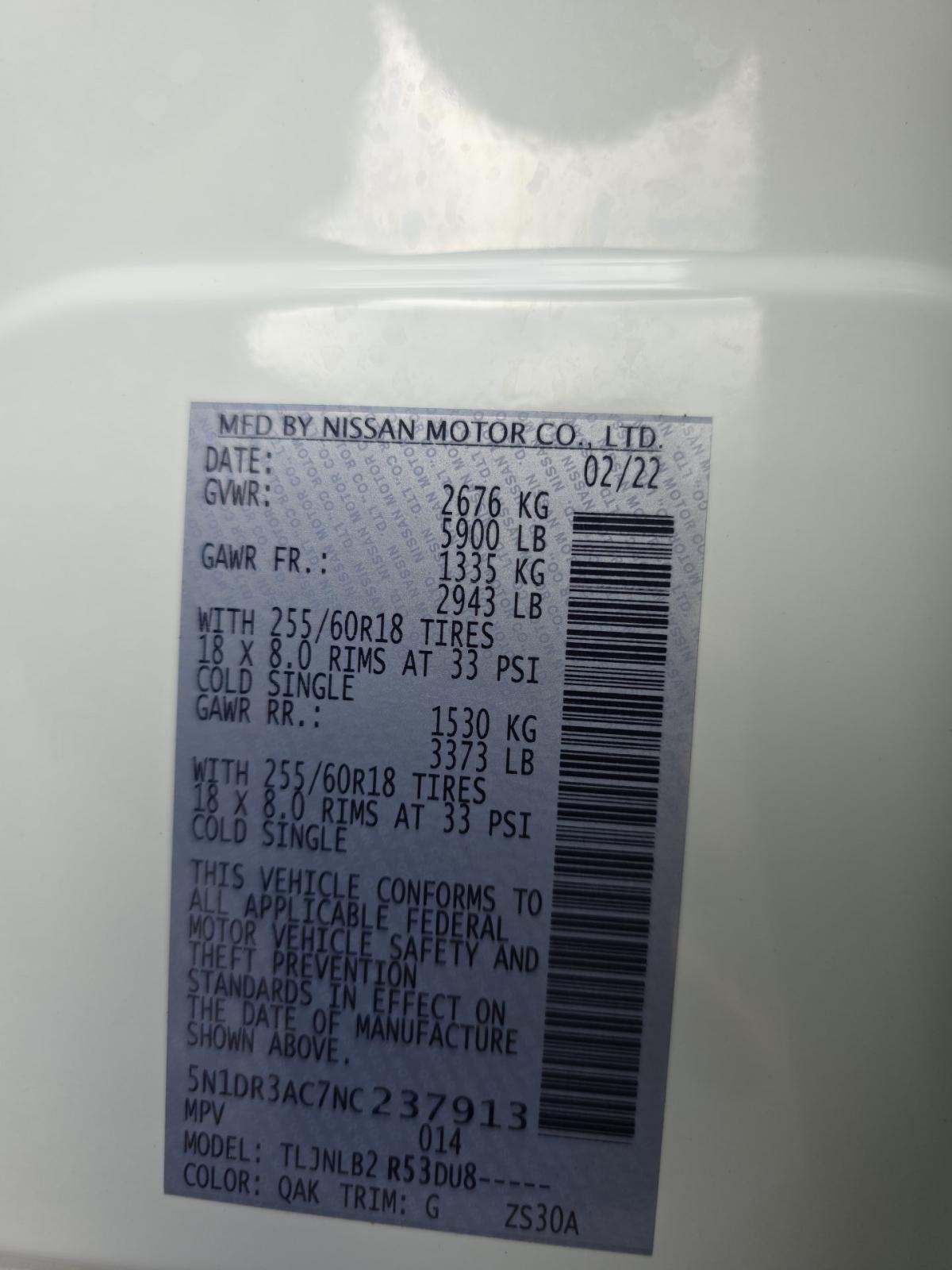 2022 Nissan Pathfinder S AWD