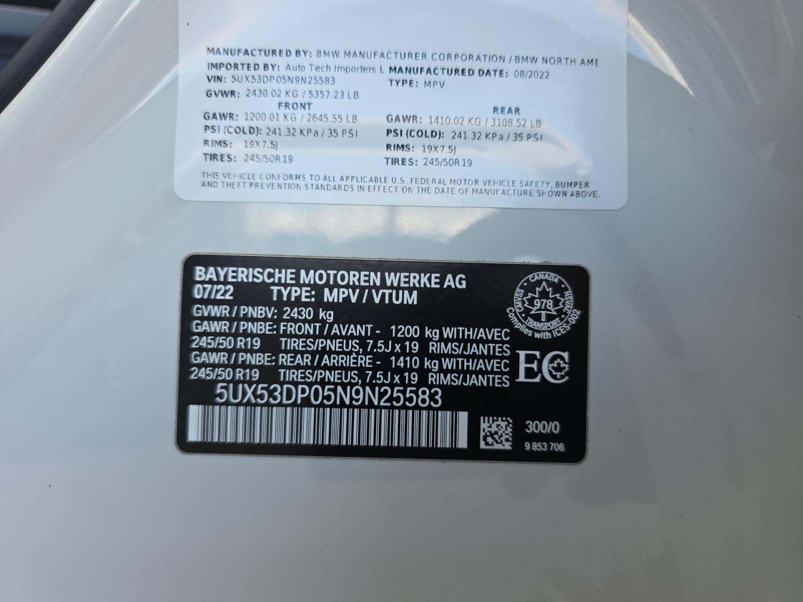 2022 BMW X3 xDrive30i AWD