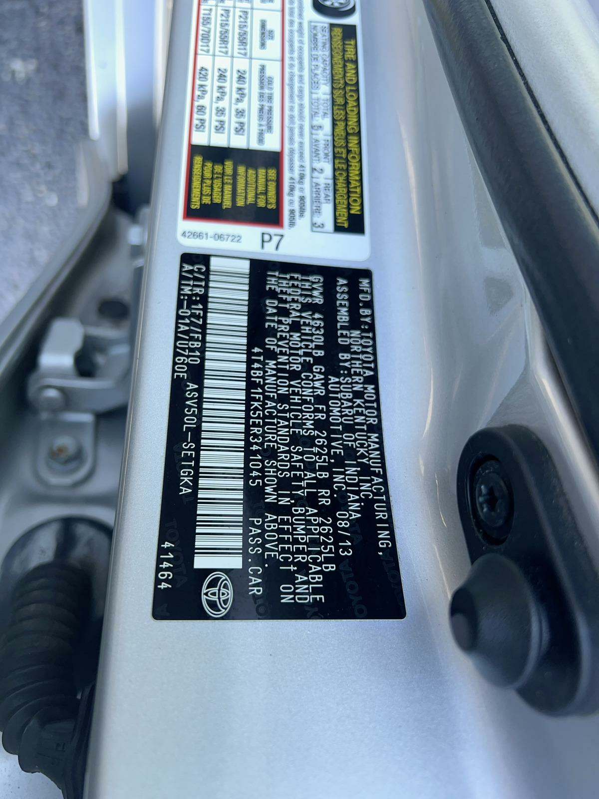 2014 Toyota Camry XLE FWD