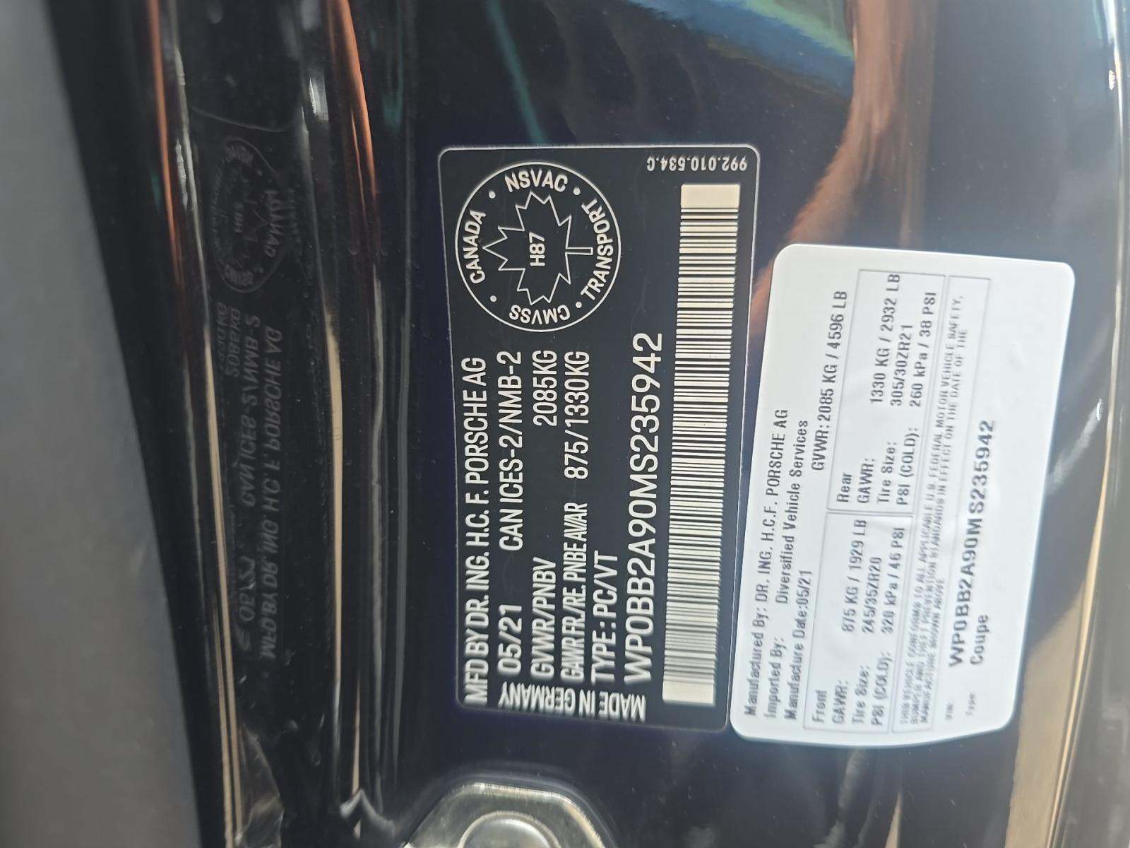 2021 Porsche 911 4S Targa AWD
