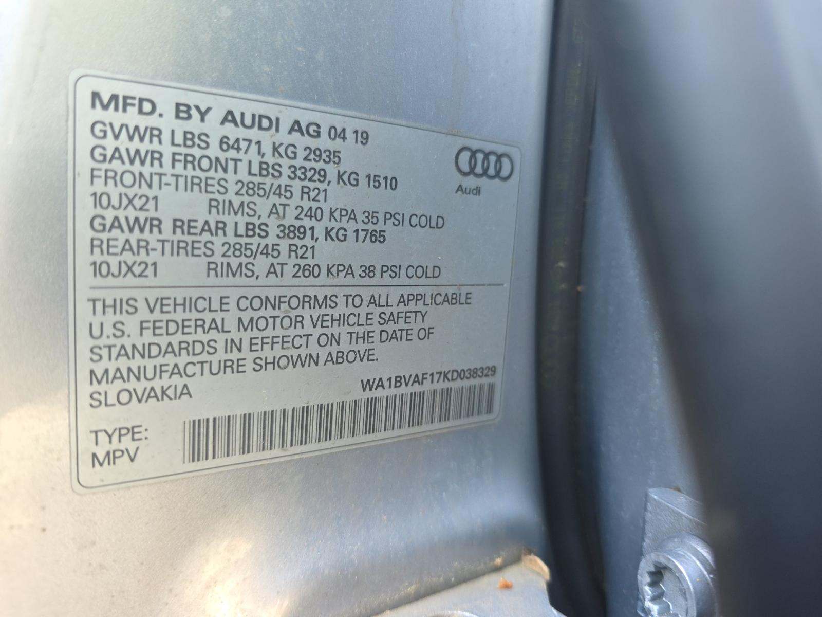 2019 Audi Q8 Premium Plus AWD