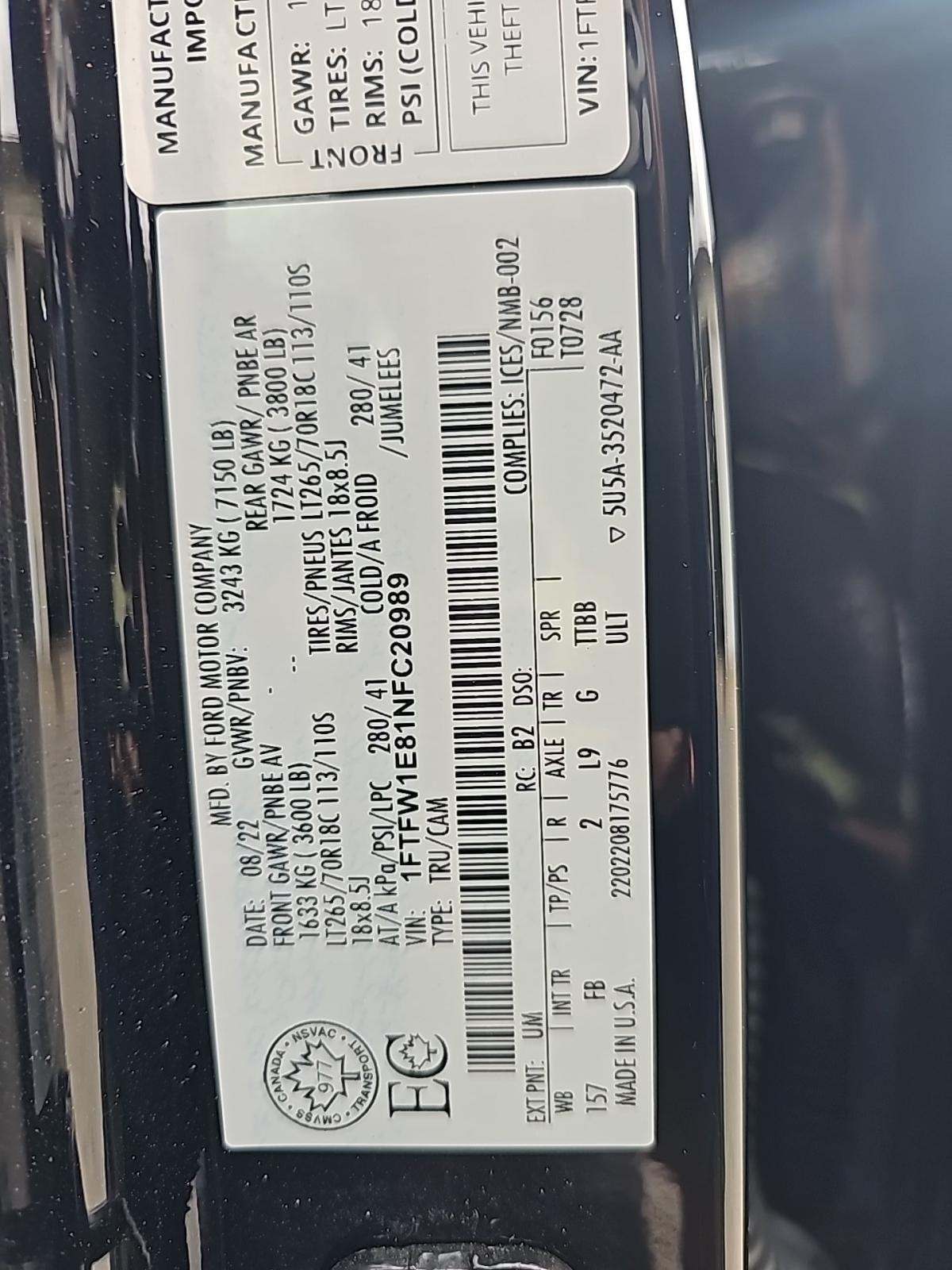 2022 Ford F-150 XLT AWD