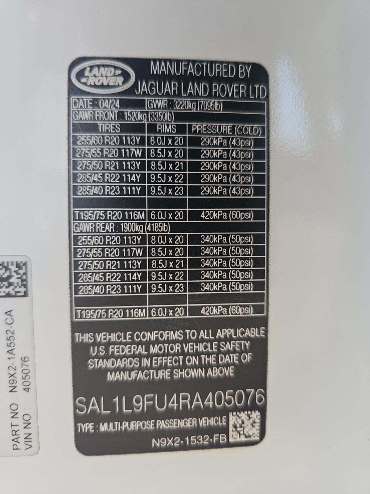 2024 Land Rover Range Rover Sport Dynamic SE AWD