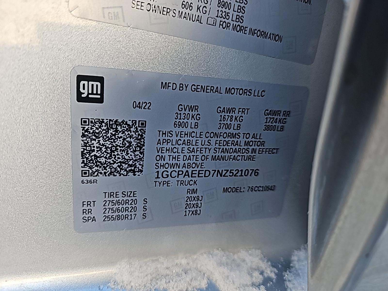 2022 Chevrolet Silverado 1500 LTZ RWD