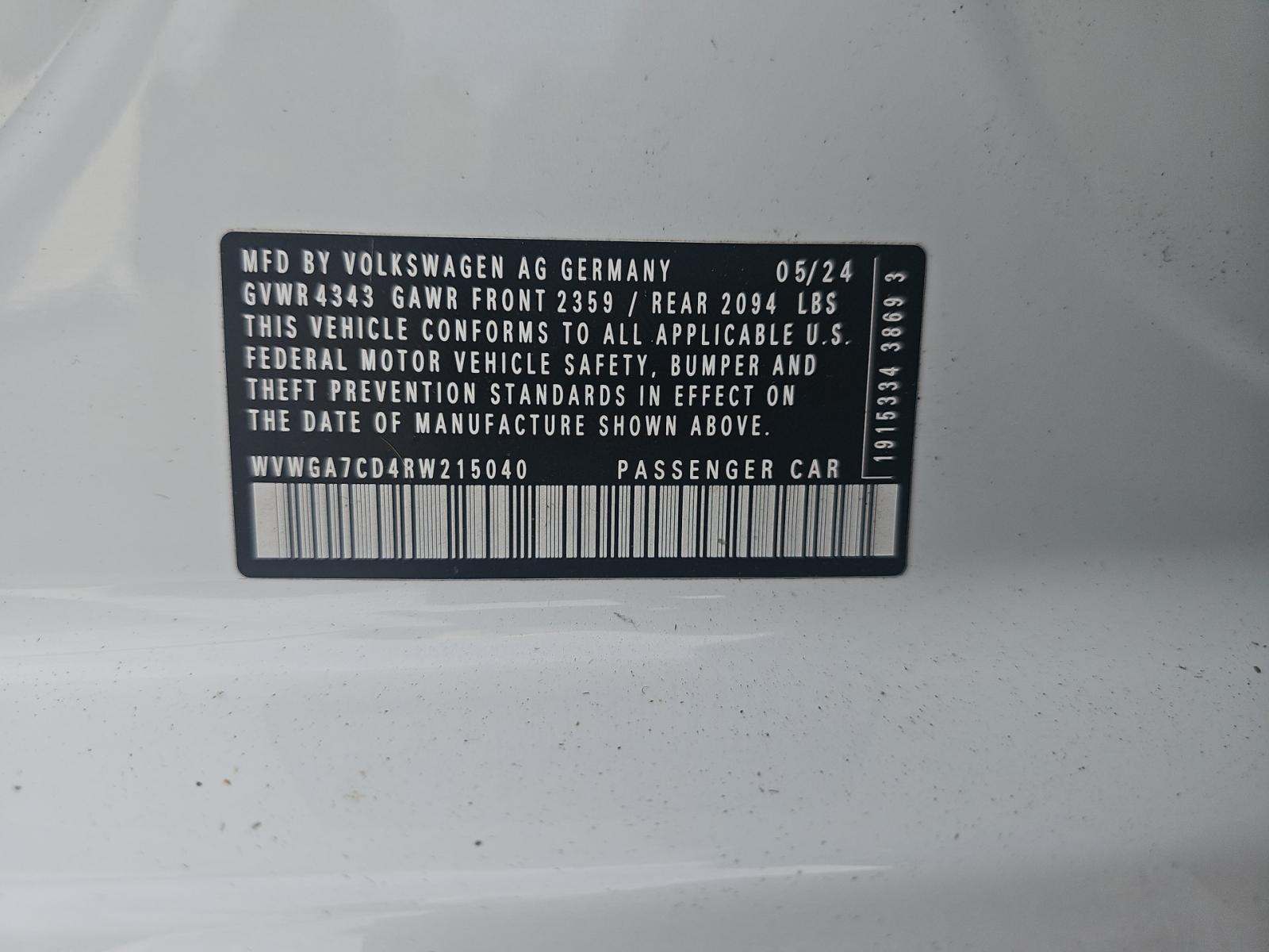 2024 Volkswagen Golf GTI 2.0T S FWD