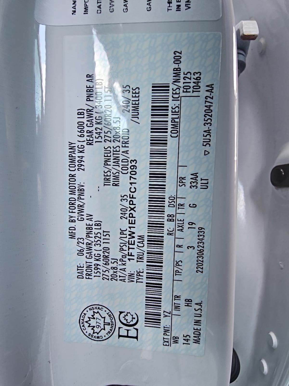 2023 Ford F-150 Lariat AWD