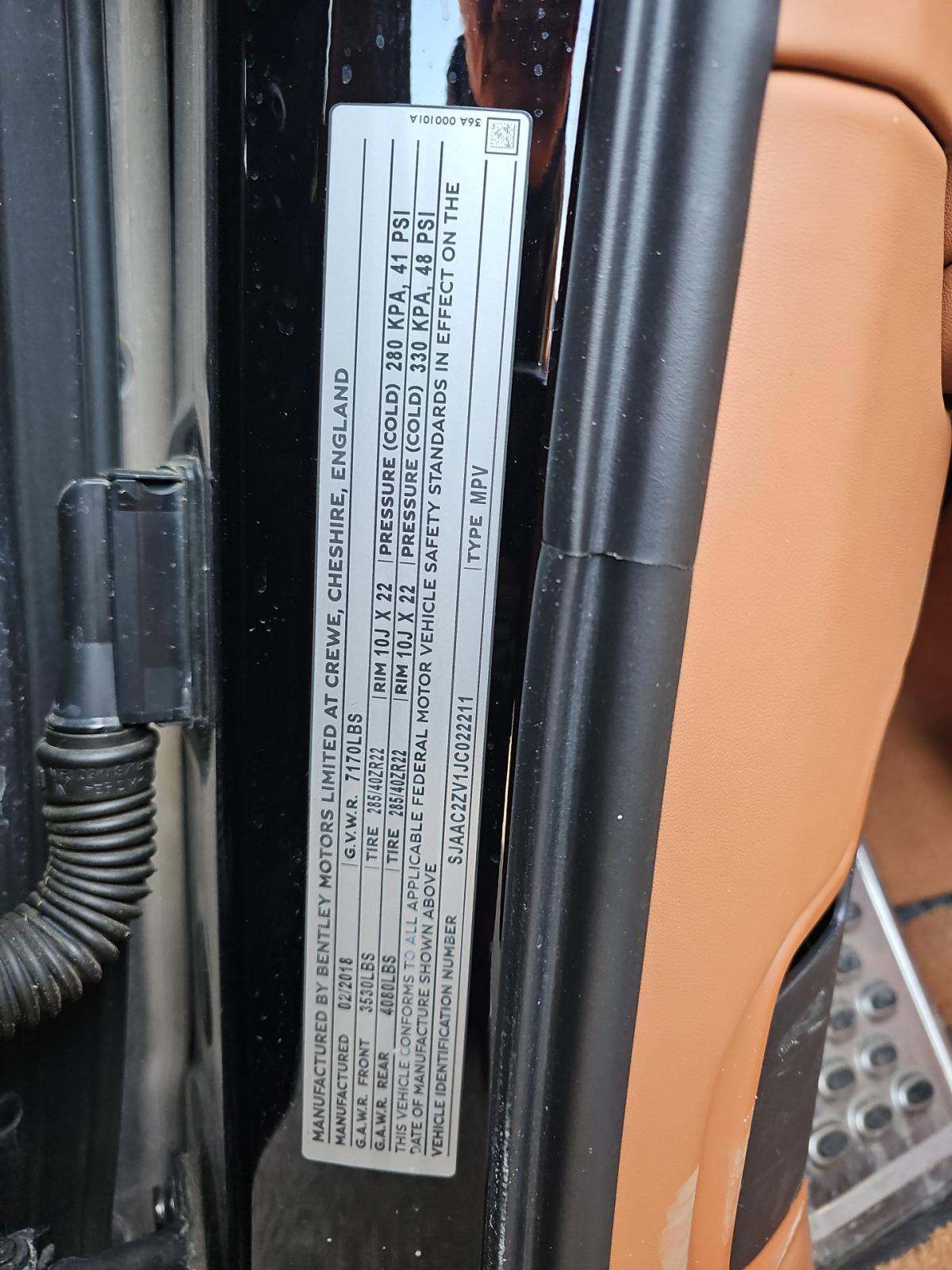 2018 Bentley Bentayga W12 Signature AWD