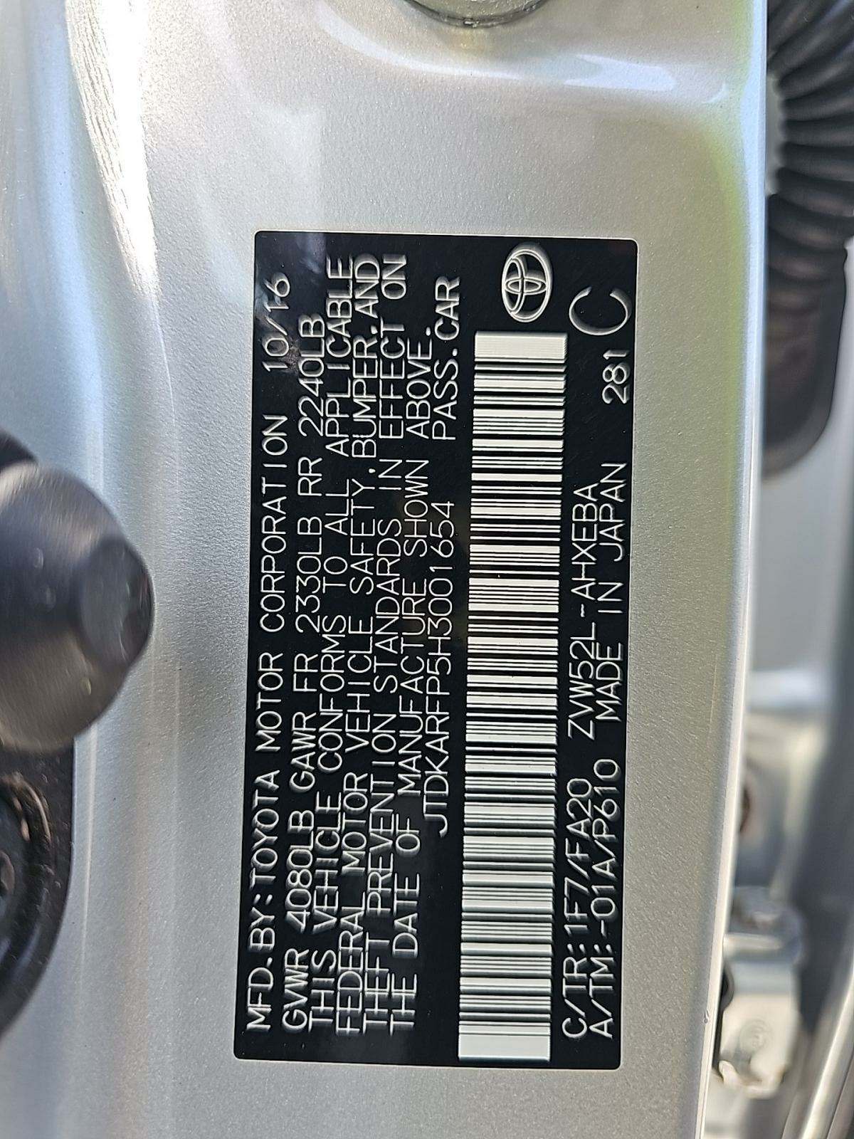 2017 Toyota Prius Prime Plus FWD