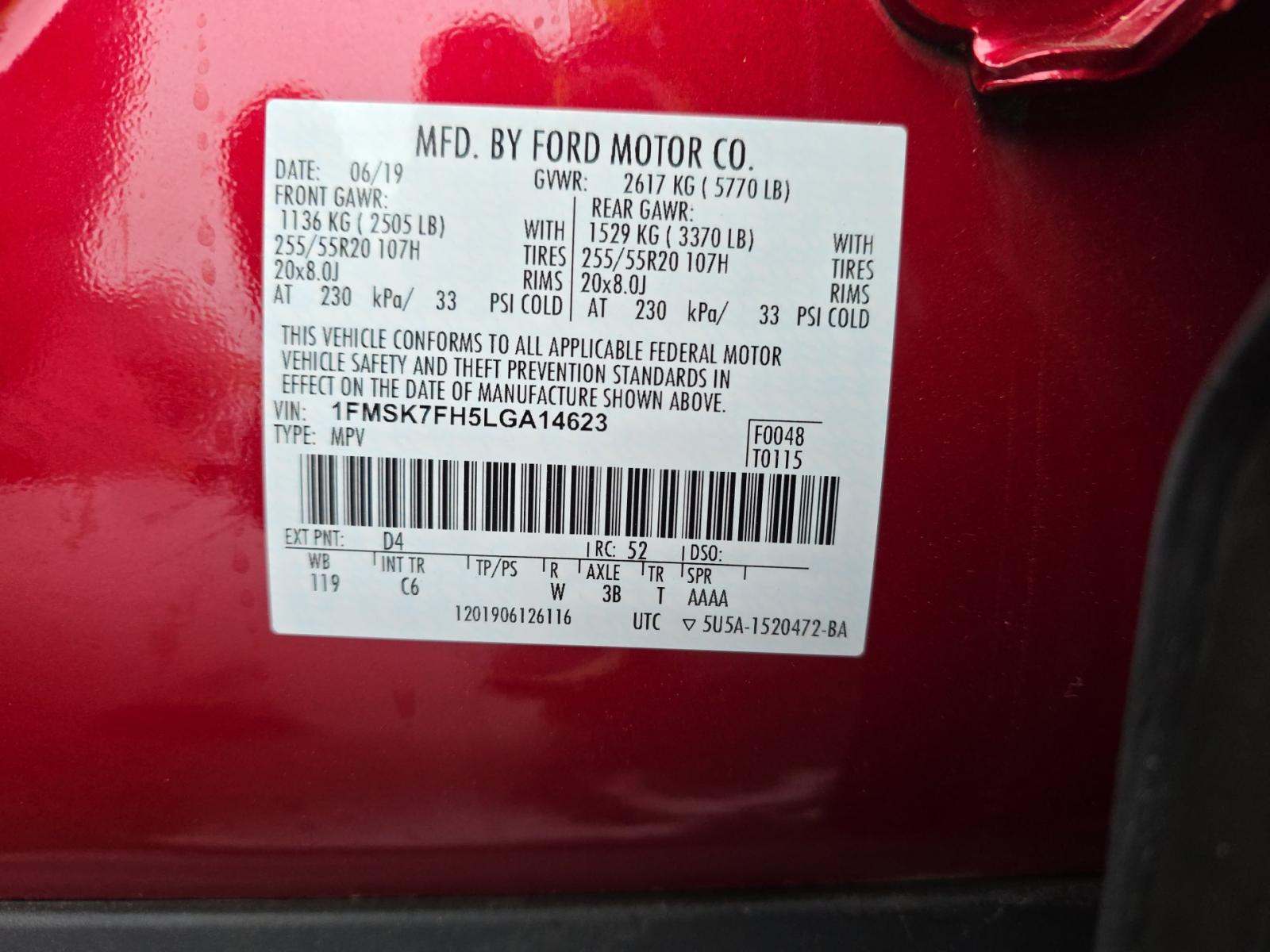 2020 Ford Explorer Limited RWD