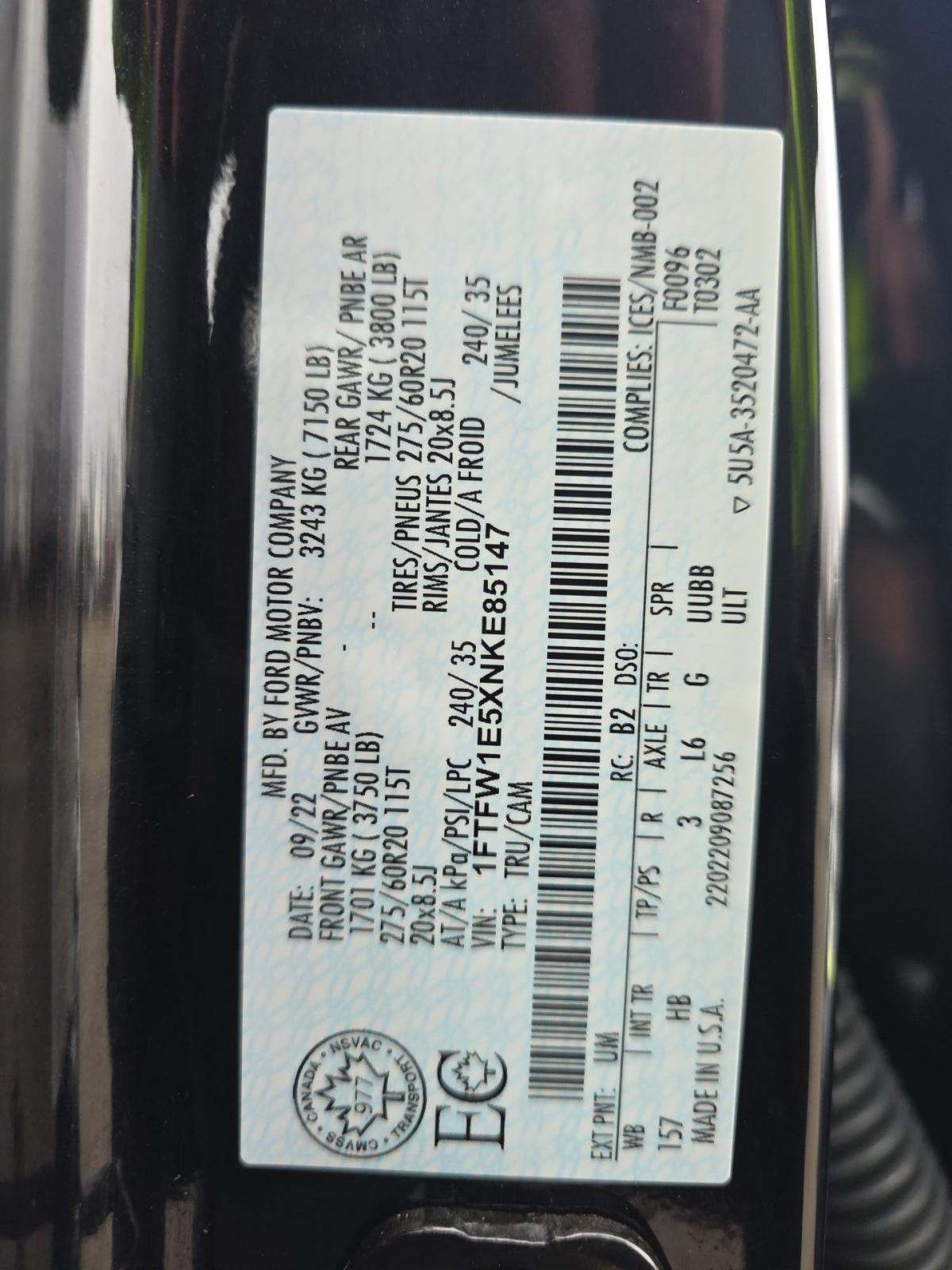 2022 Ford F-150 Lariat AWD