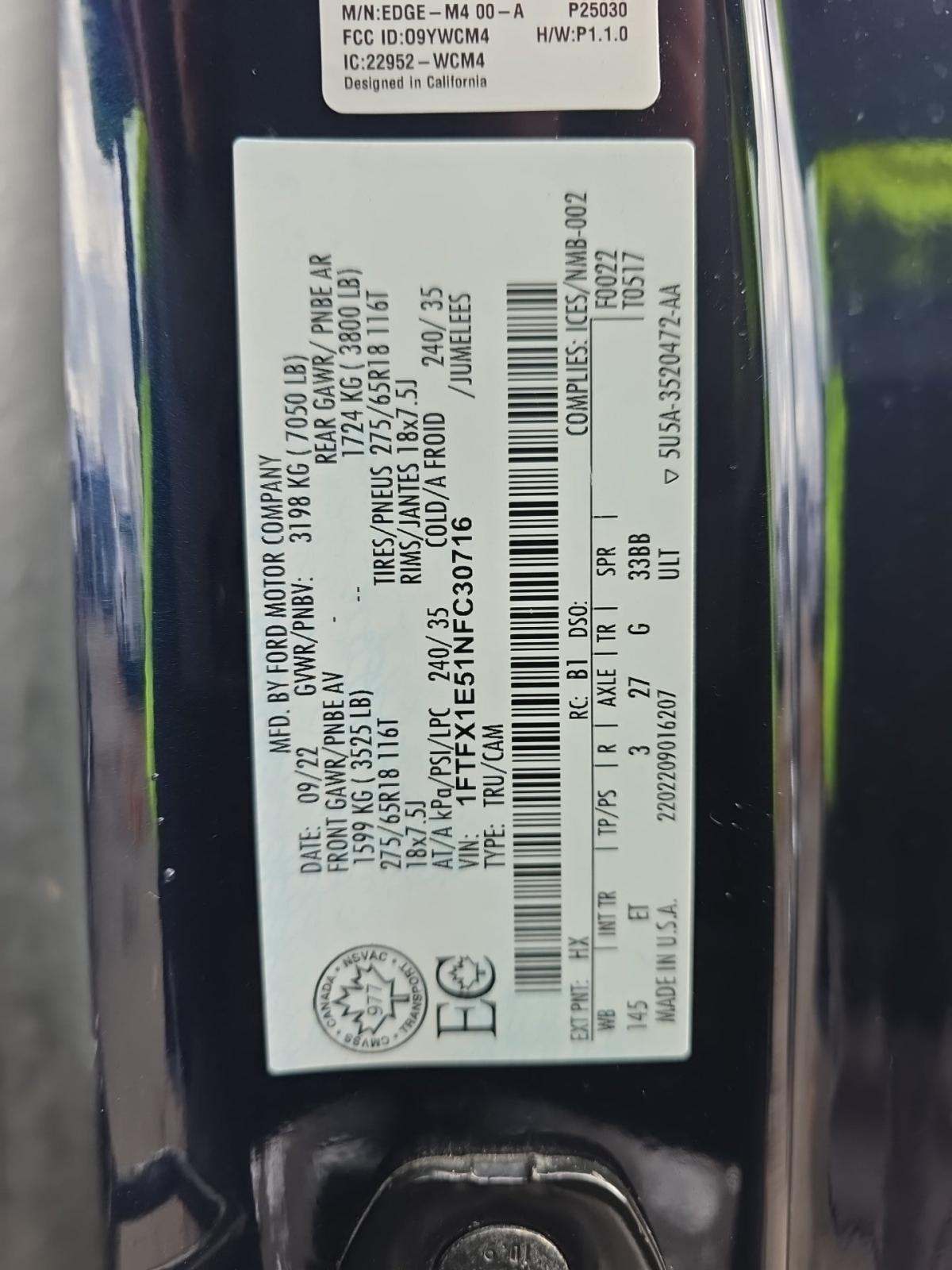 2022 Ford F-150 Lariat AWD