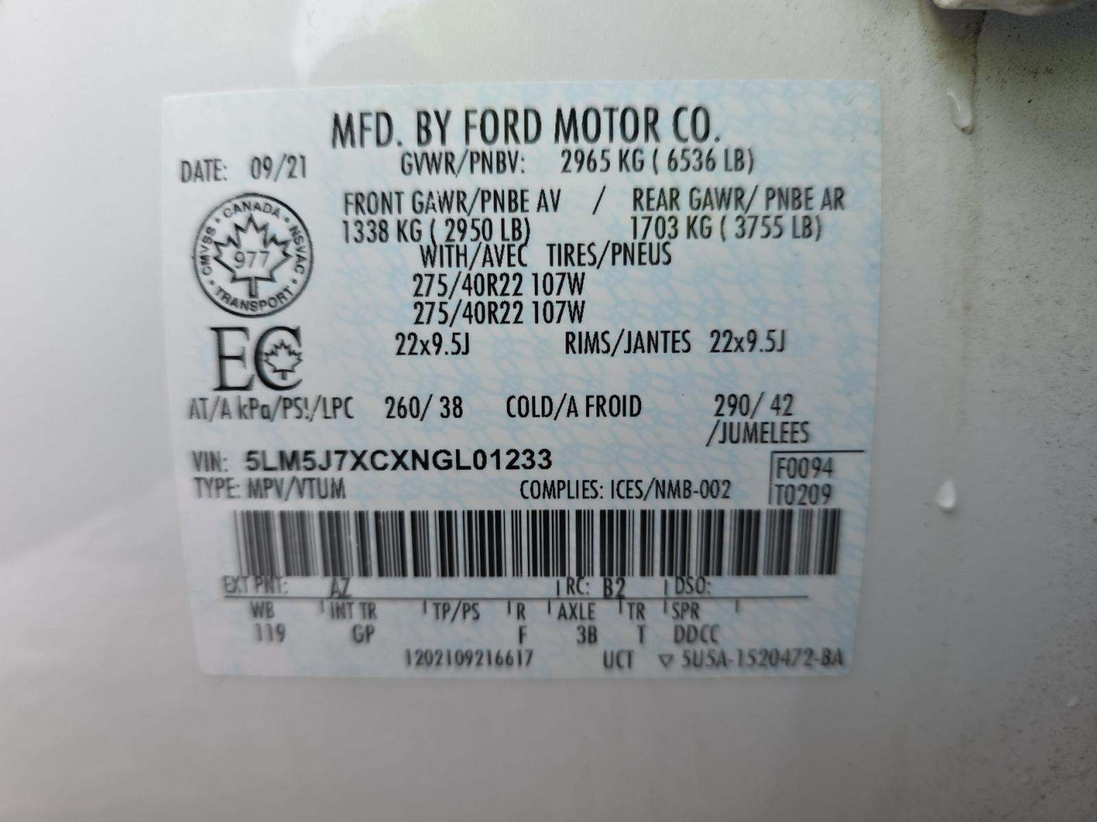 2022 Lincoln Aviator Reserve AWD