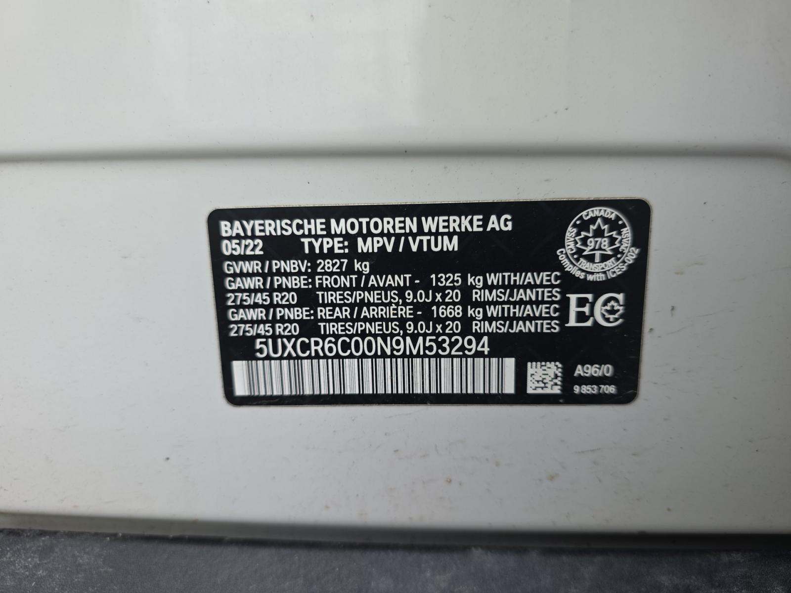 2022 BMW X5 xDrive40i AWD