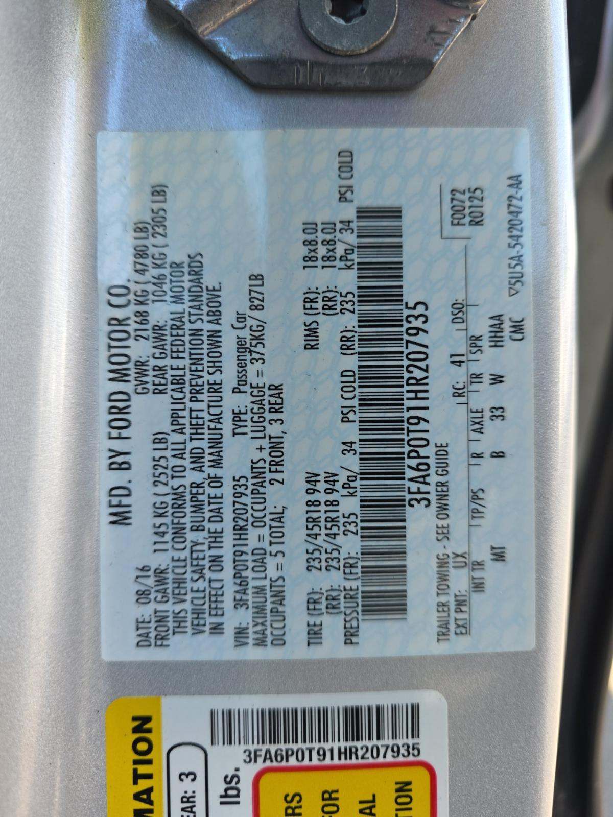 2017 Ford Fusion SE AWD