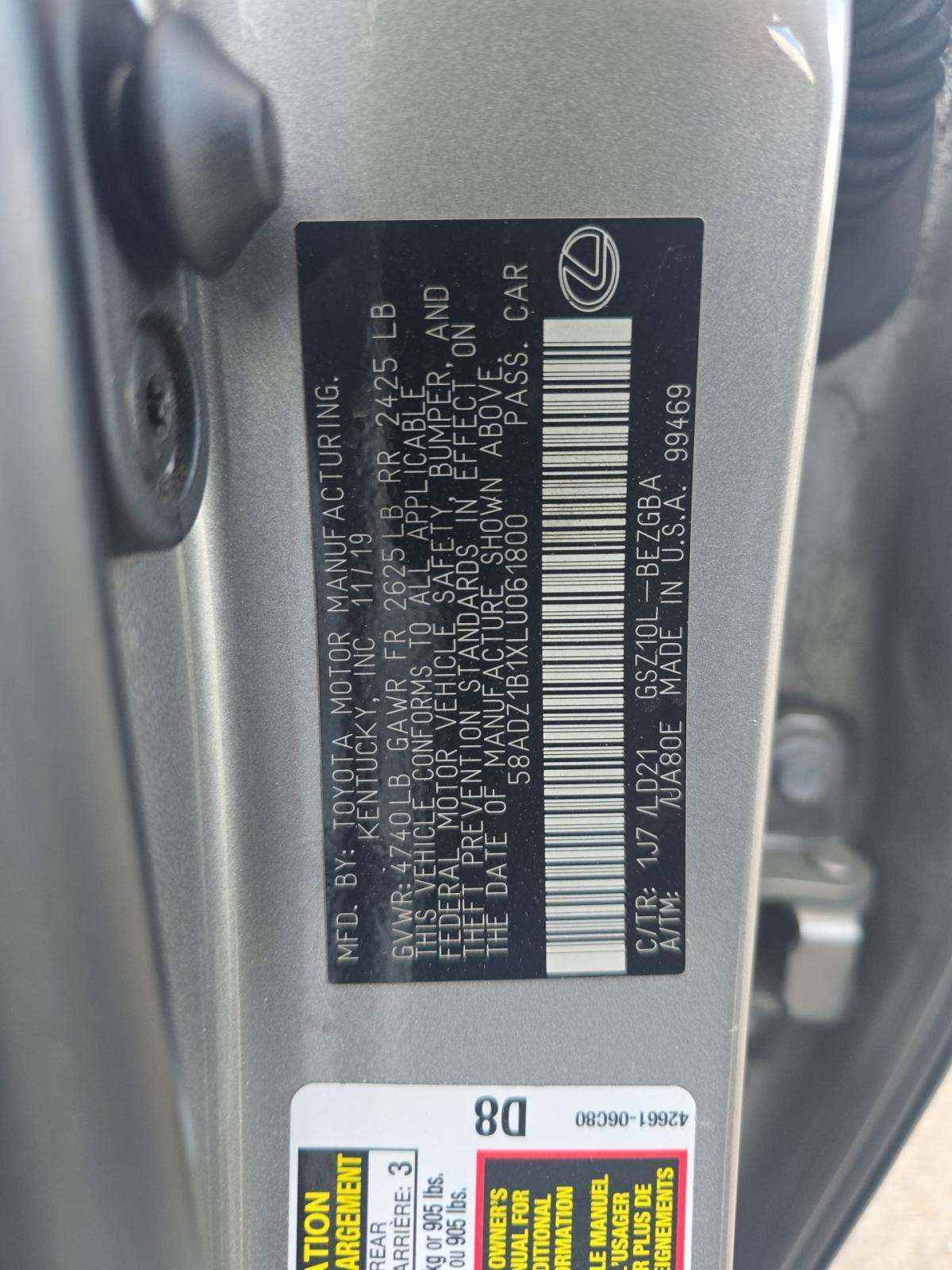 2020 Lexus ES ES 350 FWD