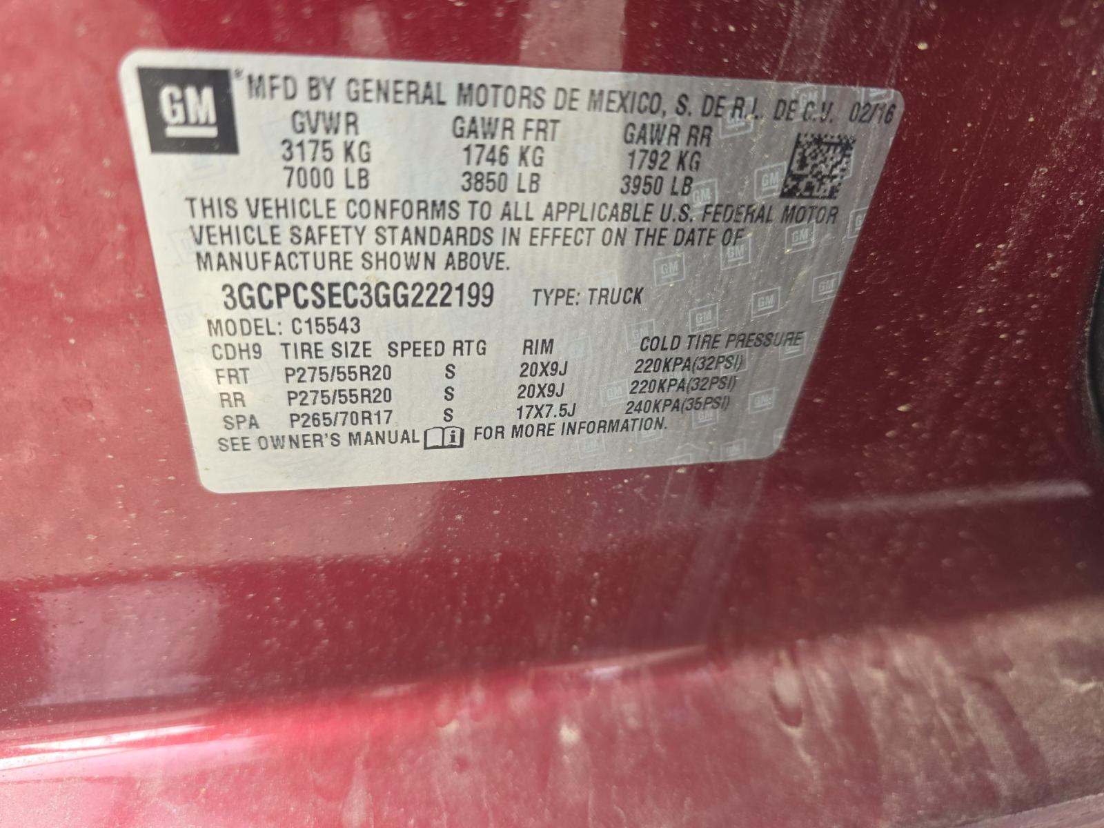 2016 Chevrolet Silverado 1500 LTZ RWD