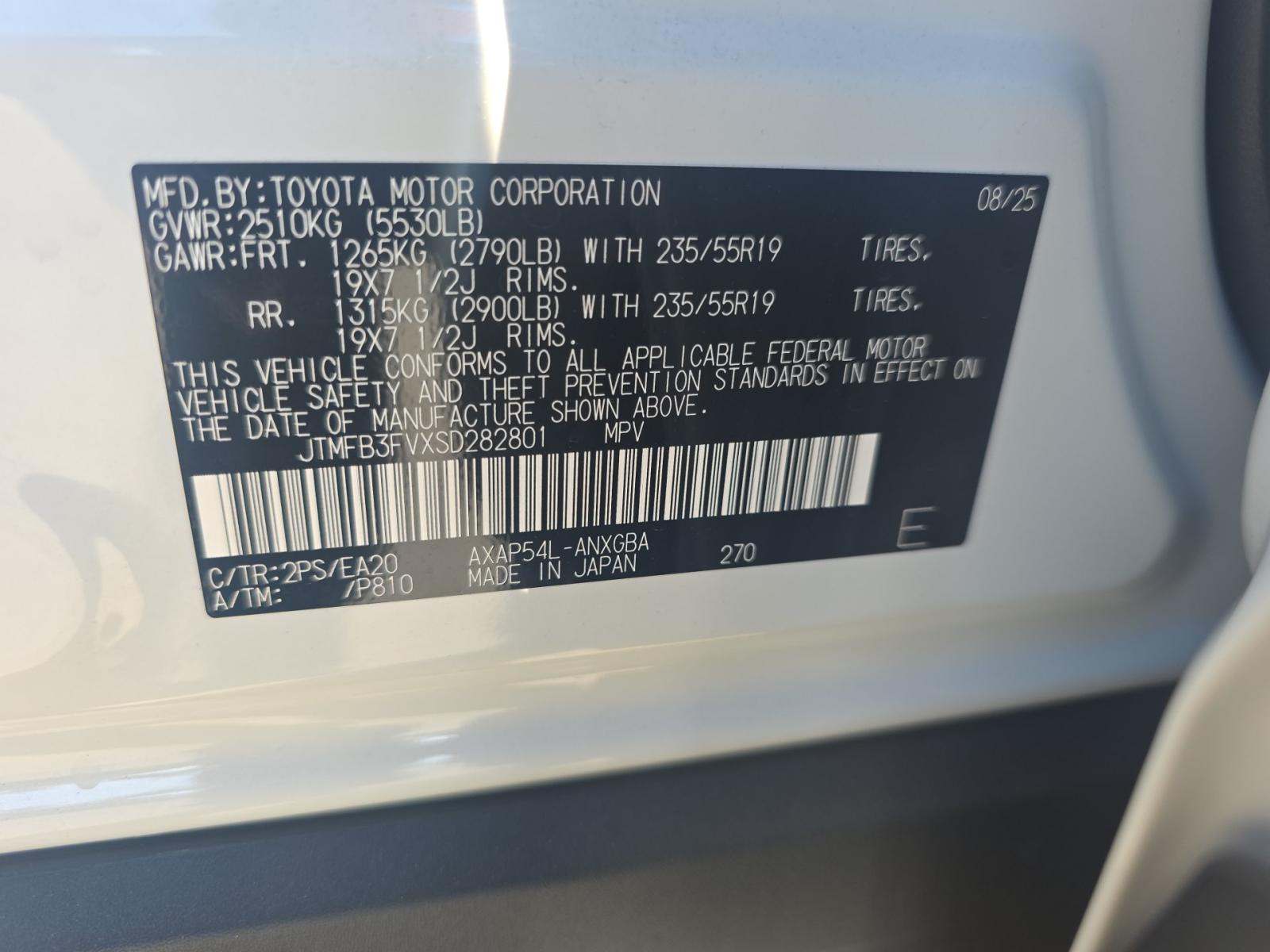 2025 Toyota RAV4 Plug-In Hybrid XSE AWD