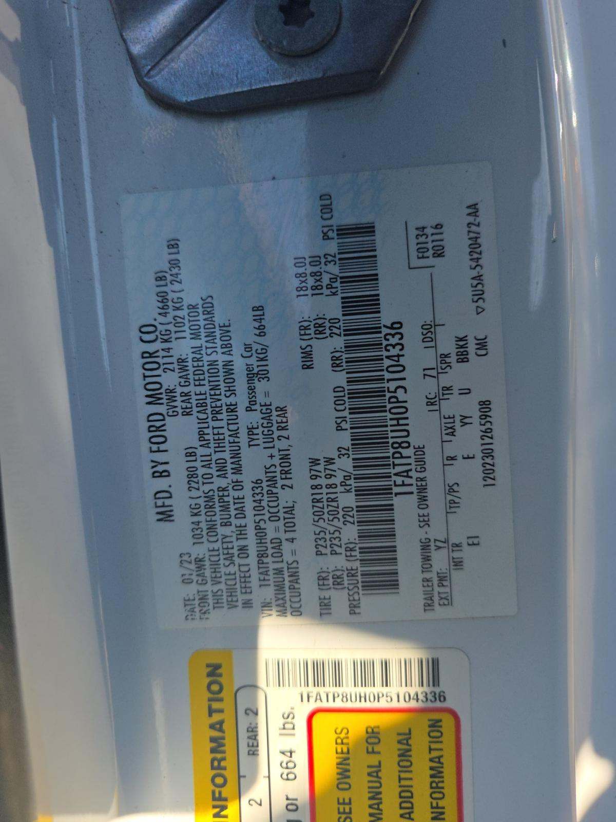 2023 Ford Mustang EcoBoost Premium RWD