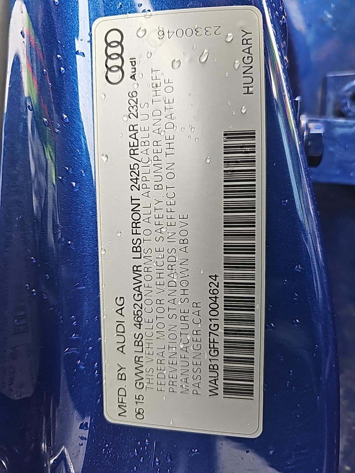 2016 Audi S3 Premium Plus AWD