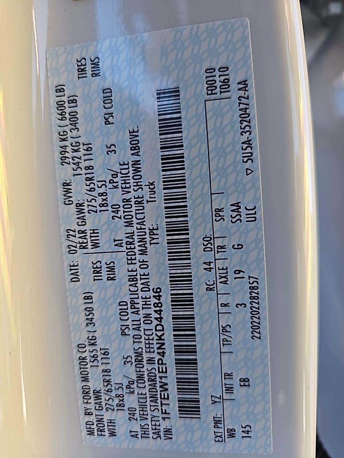 2022 Ford F-150 Lariat AWD