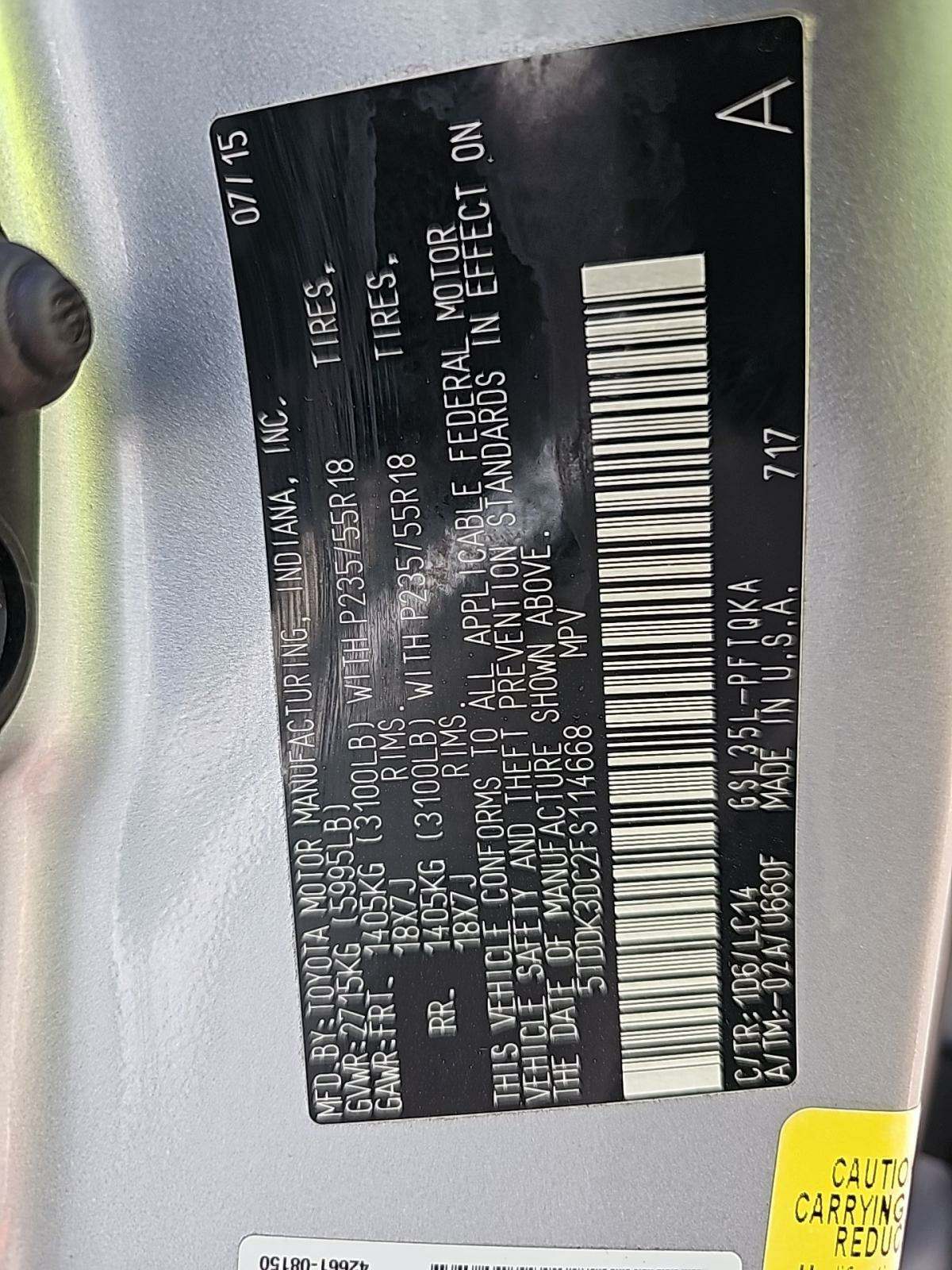 2015 Toyota Sienna XLE Premium AWD