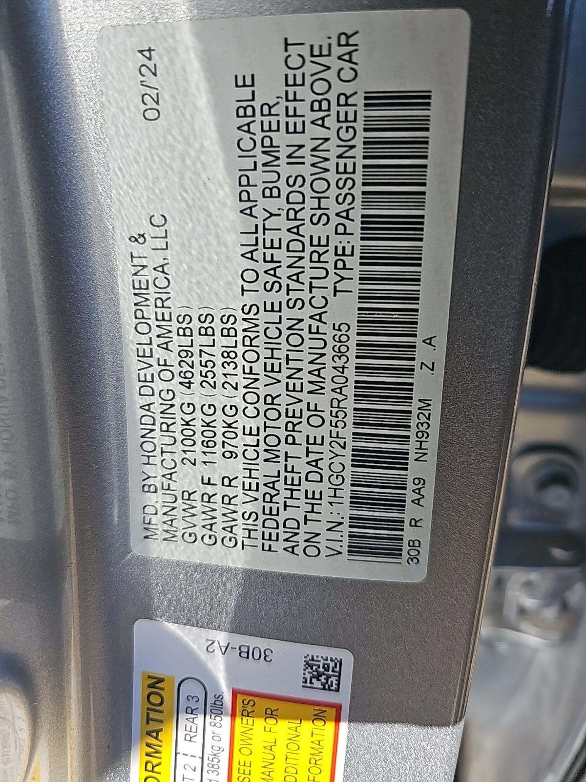 2024 Honda Accord Hybrid Sport FWD