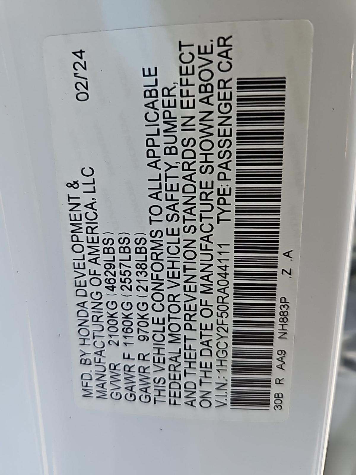 2024 Honda Accord Hybrid Sport FWD