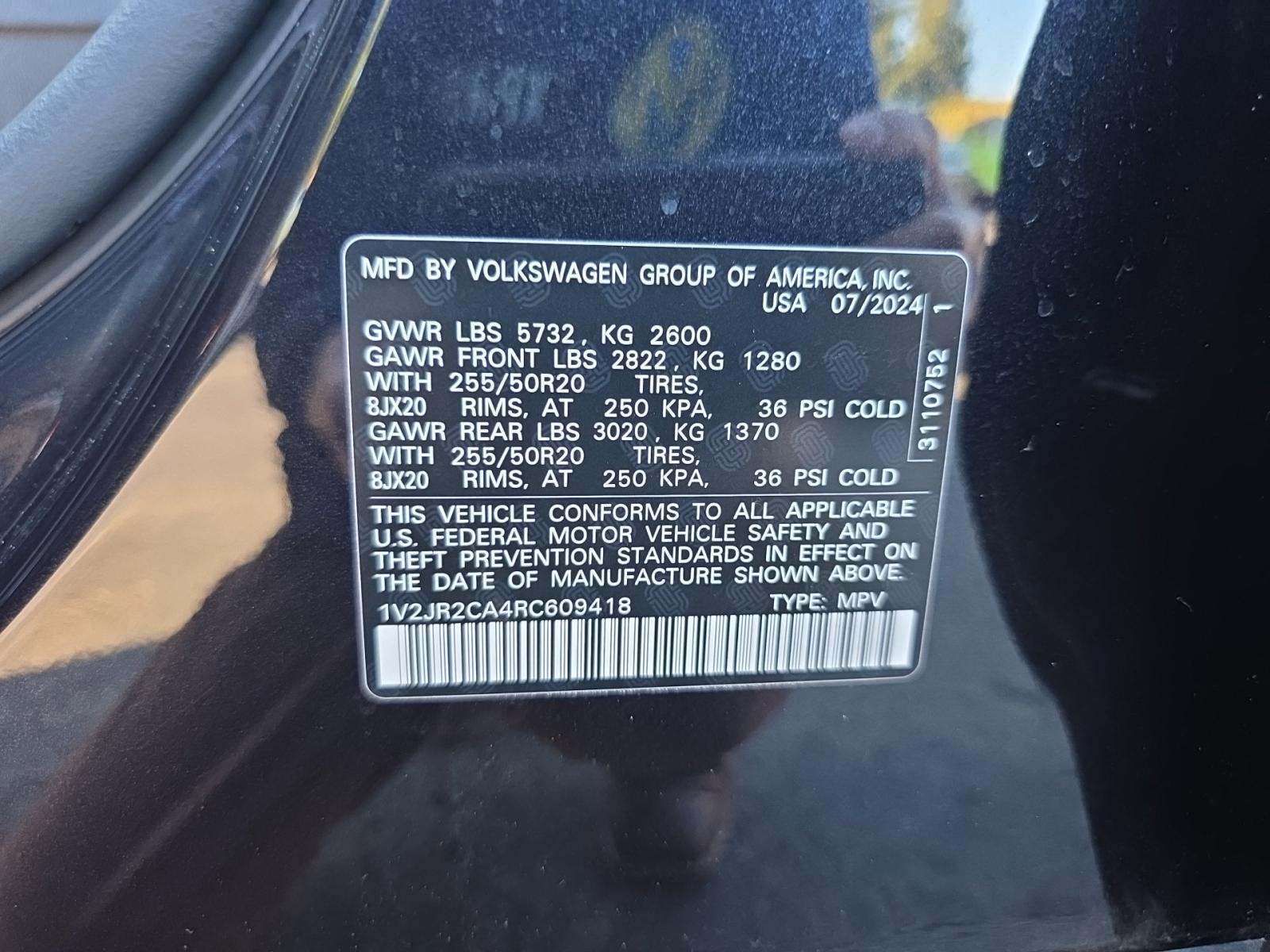 2024 Volkswagen Atlas 2.0T SE FWD