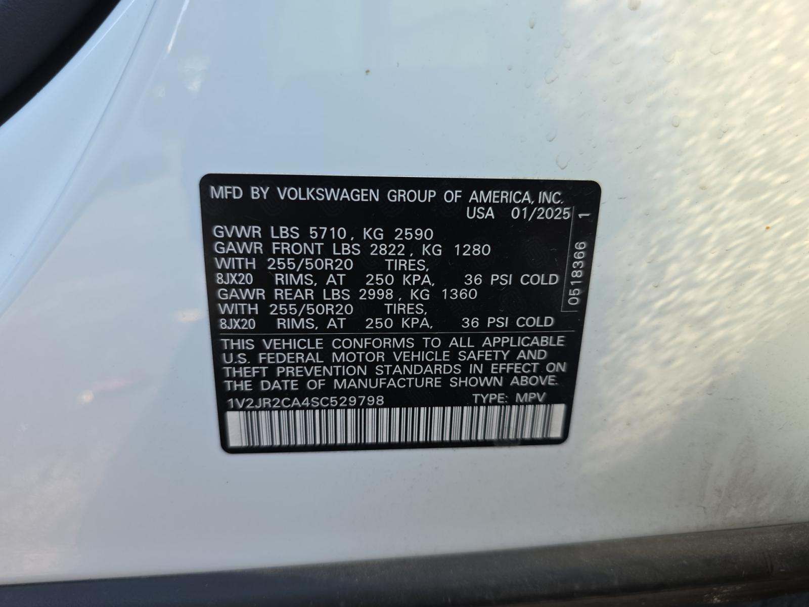 2025 Volkswagen Atlas 2.0T SE FWD