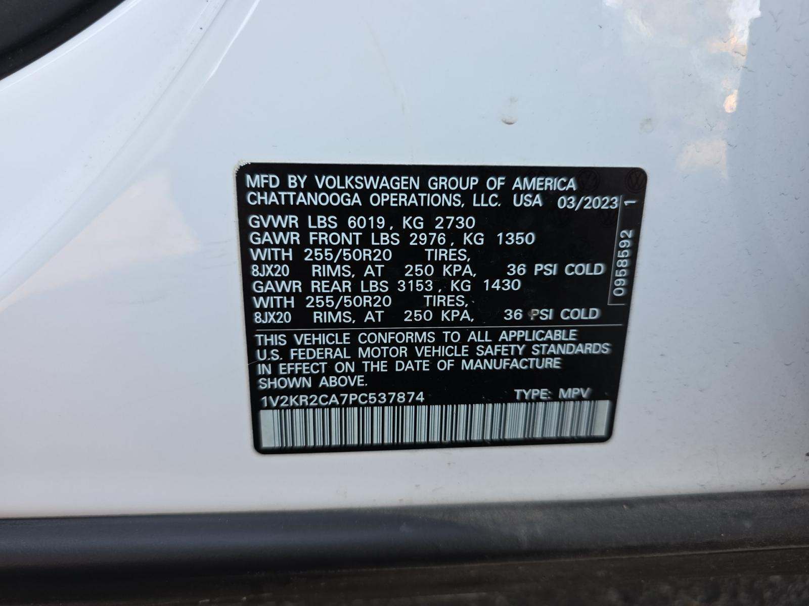 2023 Volkswagen Atlas 3.6L SE AWD