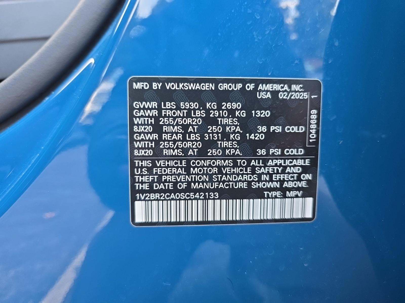 2025 Volkswagen Atlas 2.0T SEL AWD