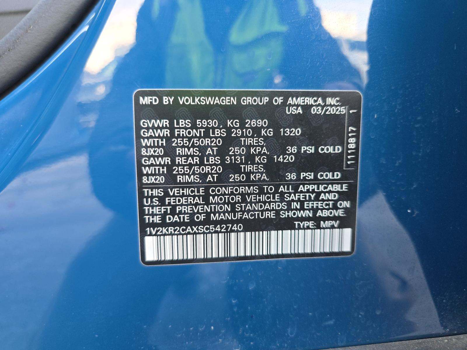 2025 Volkswagen Atlas 2.0T SE AWD