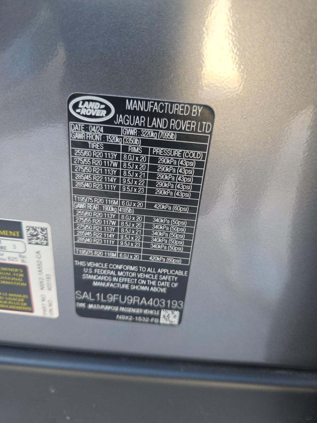 2024 Land Rover Range Rover Sport Dynamic SE AWD