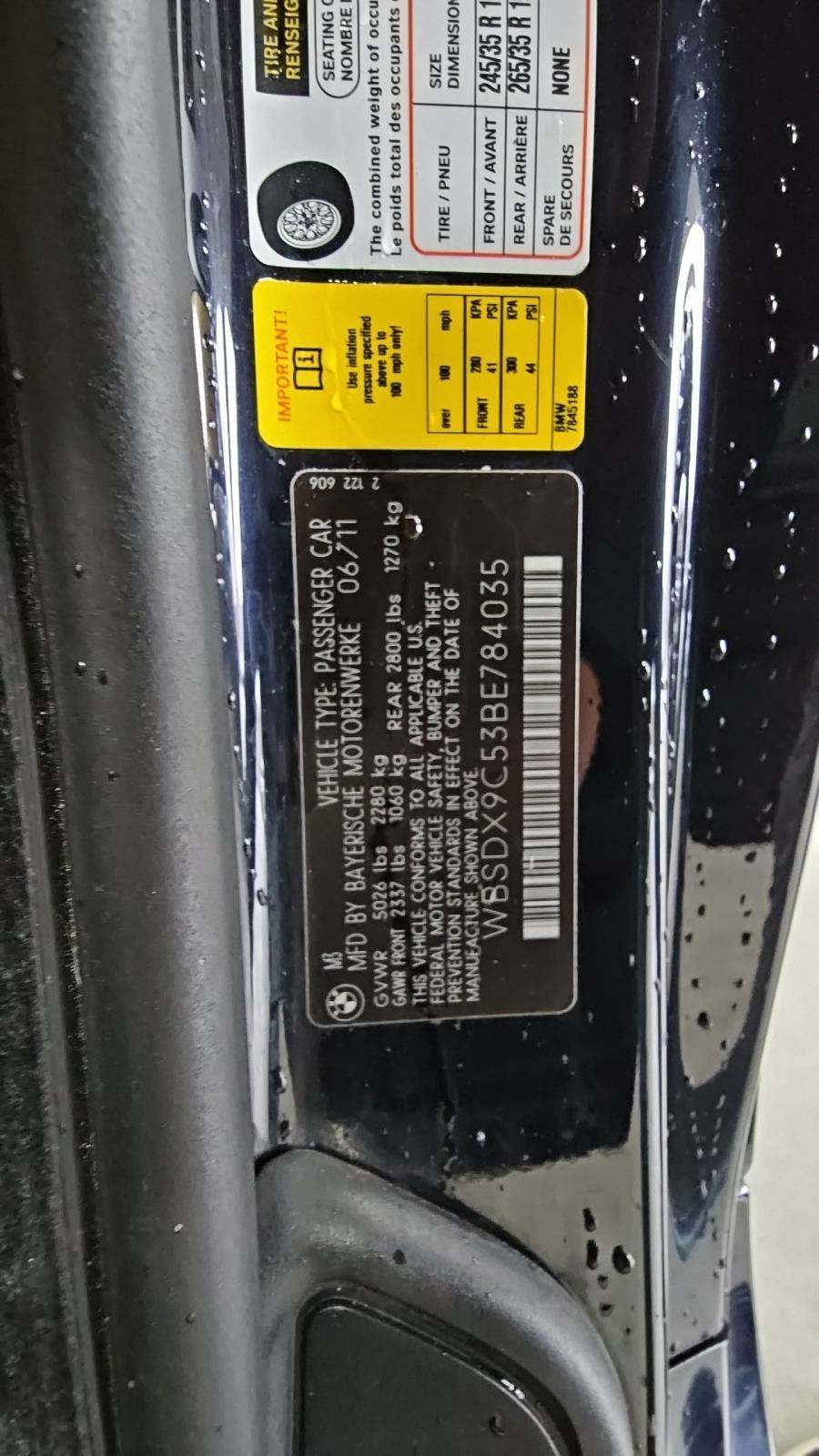 2011 BMW M3 M3 2D CONVERTIBLE 6SP RWD