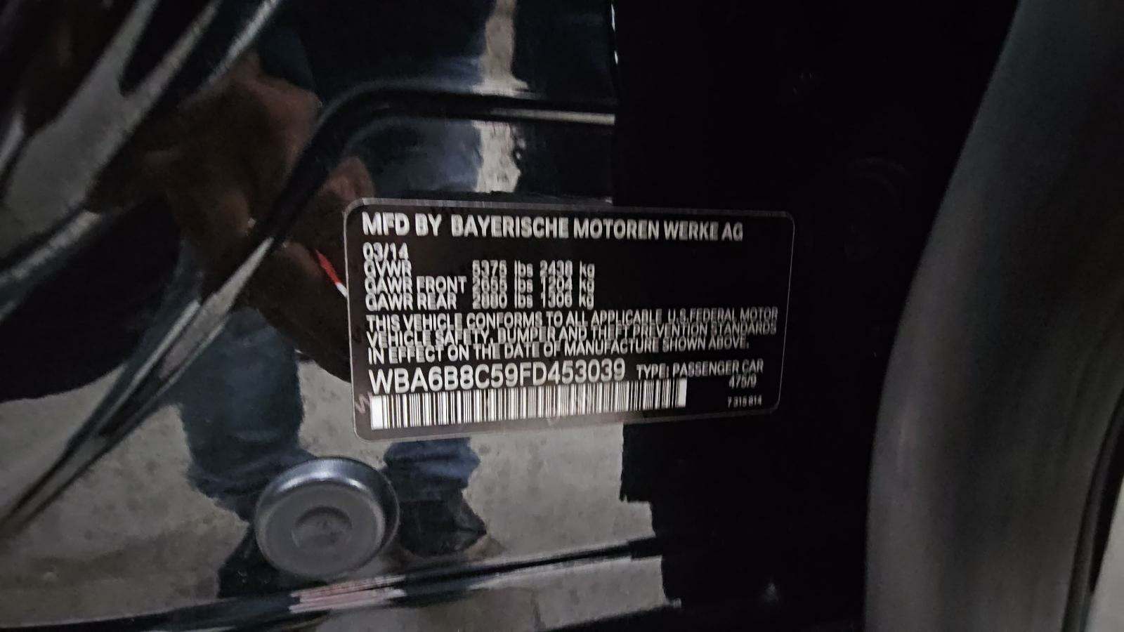 2015 BMW 6 Series 640i xDrive M SPORT LINE AWD