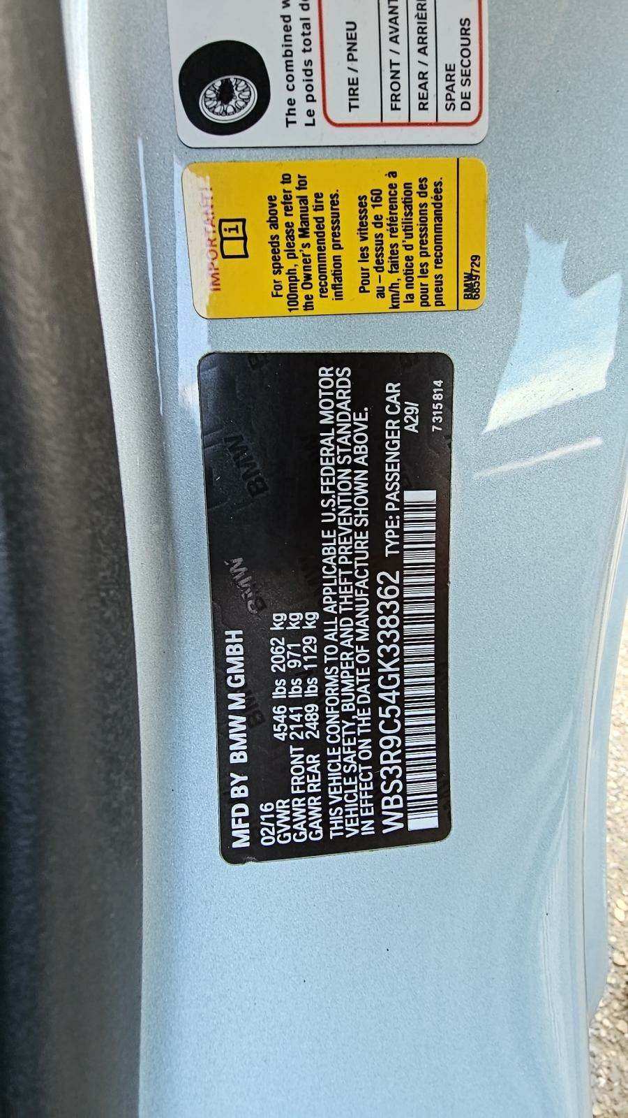 2016 BMW M4 Base RWD