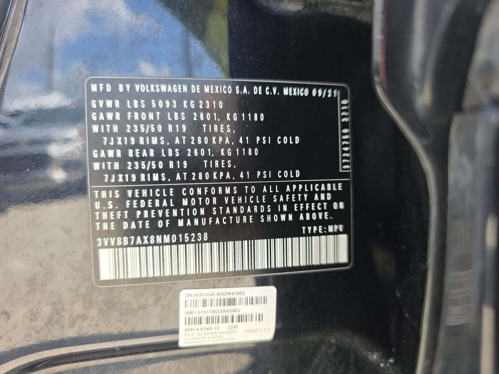 2022 Volkswagen Tiguan 2.0T SE R-Line Black AWD